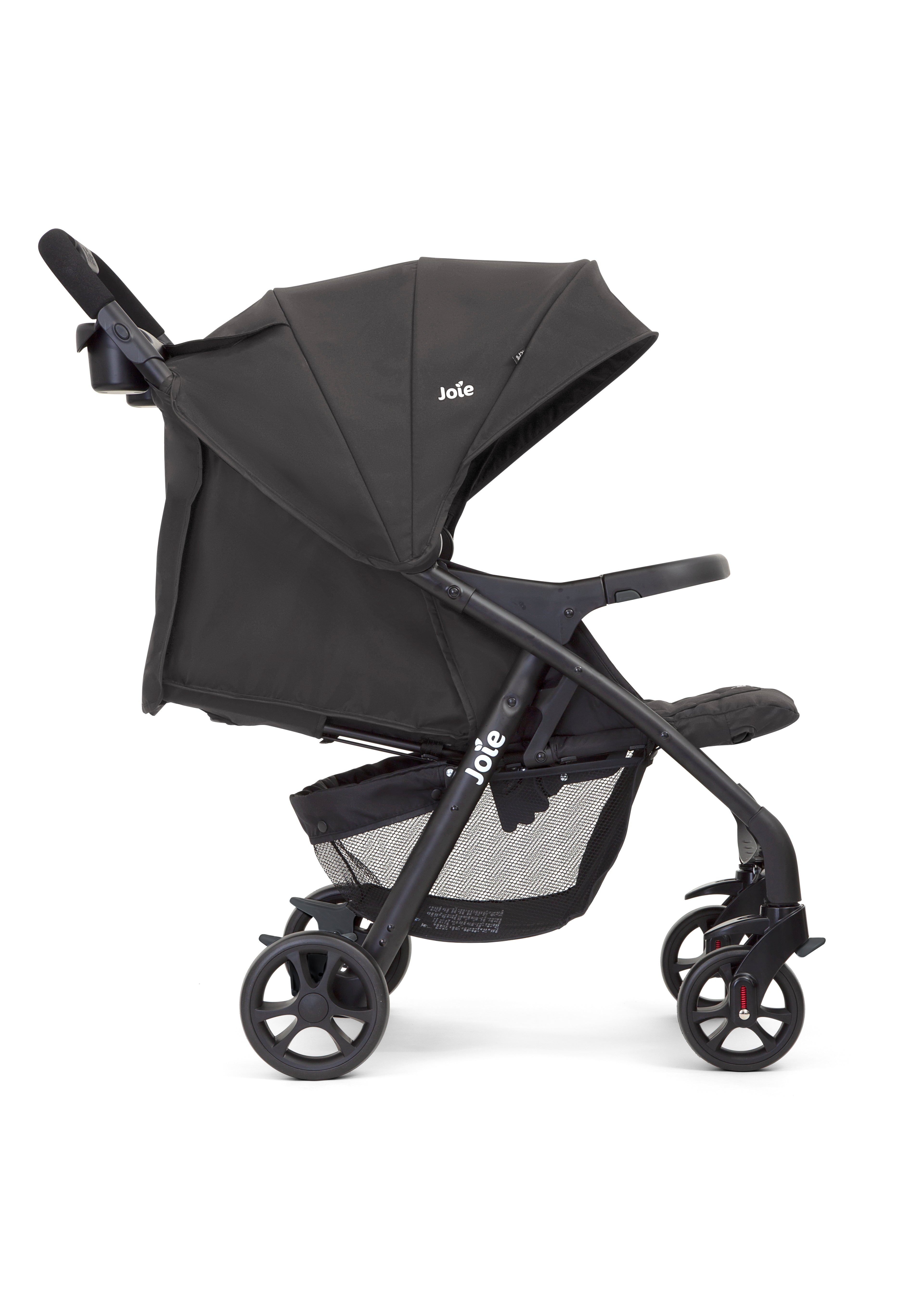 Joie Muze LX Lightweight Baby Stroller with Reclining Seat and Canopy - Cobblestone Grey