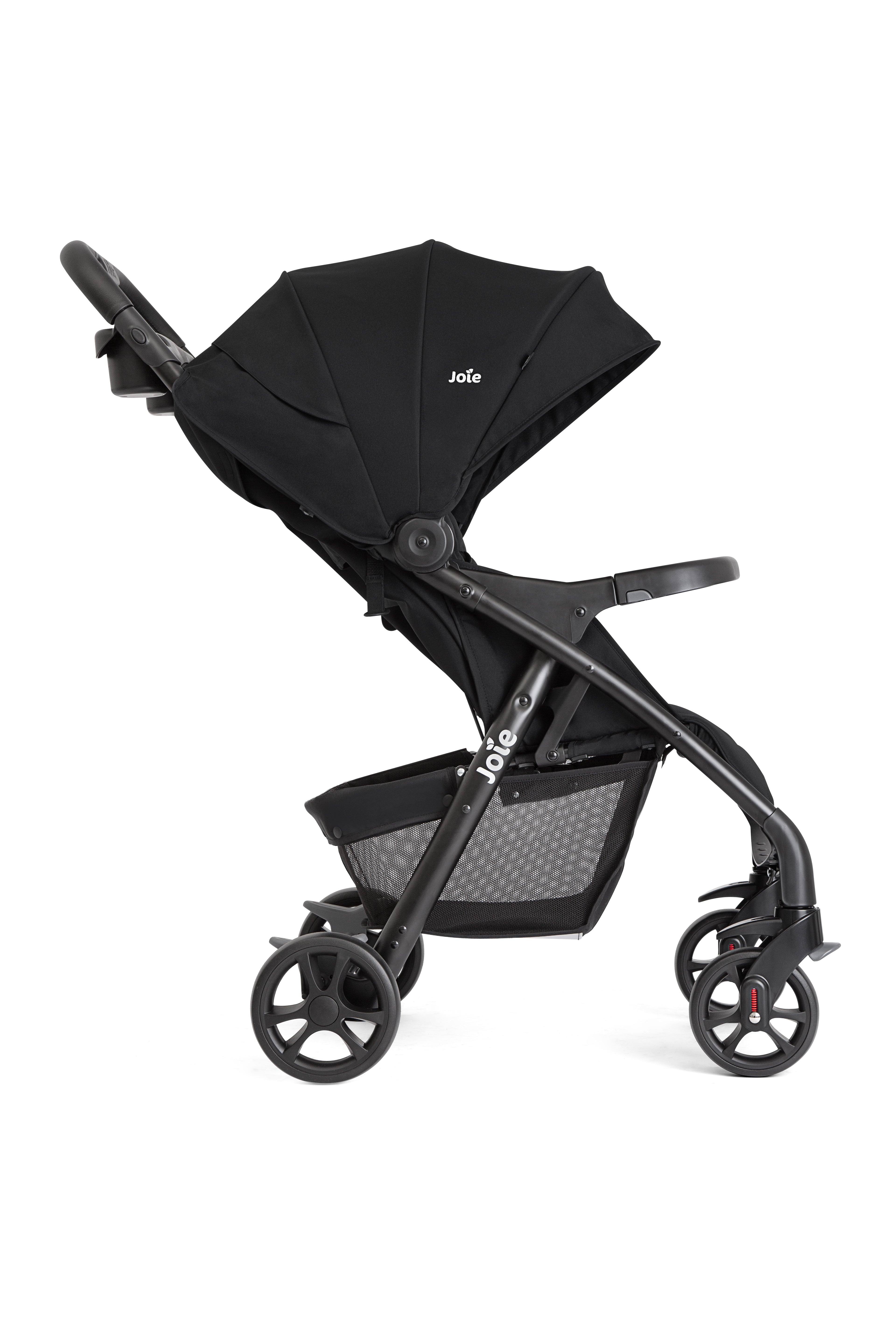 Joie Muze LX Lightweight Baby Stroller with Reclining Seat and Large Canopy - Raven Black