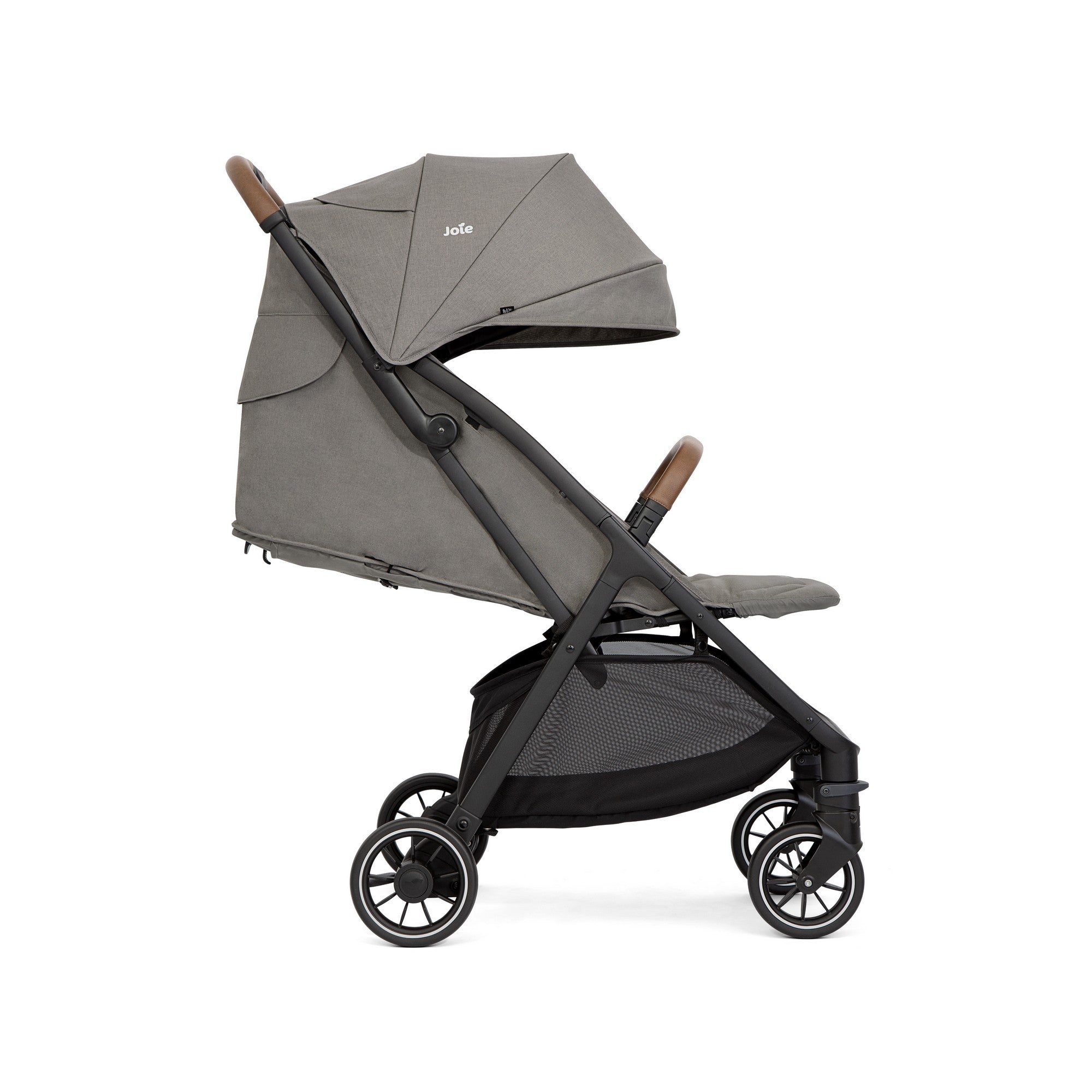 Joie Pact Pro Lightweight Compact Fold Baby Stroller with Reclining Seat and Rain Cover - Pebble Grey