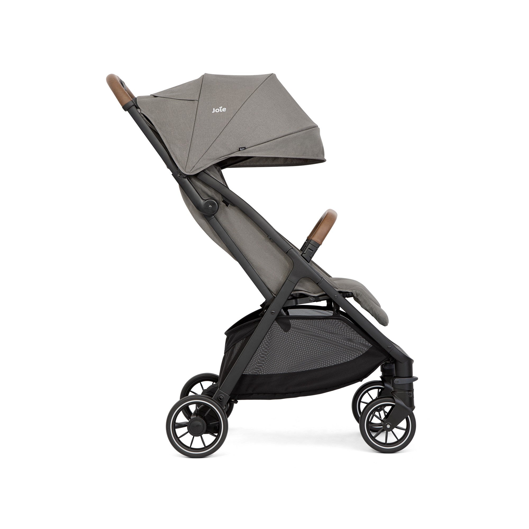 Joie Pact Pro Lightweight Compact Fold Baby Stroller with Reclining Seat and Rain Cover - Pebble Grey