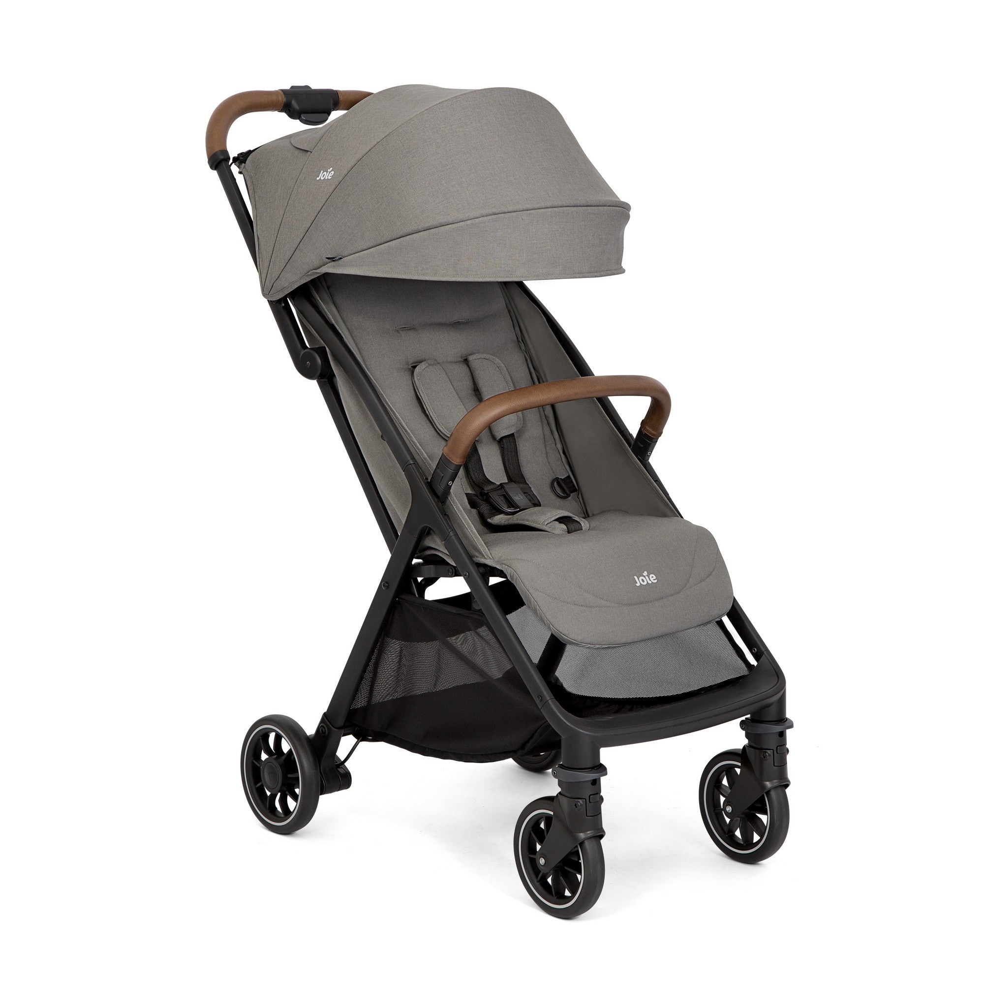 Joie Pact Pro Lightweight Compact Fold Baby Stroller with Reclining Seat and Rain Cover - Pebble Grey