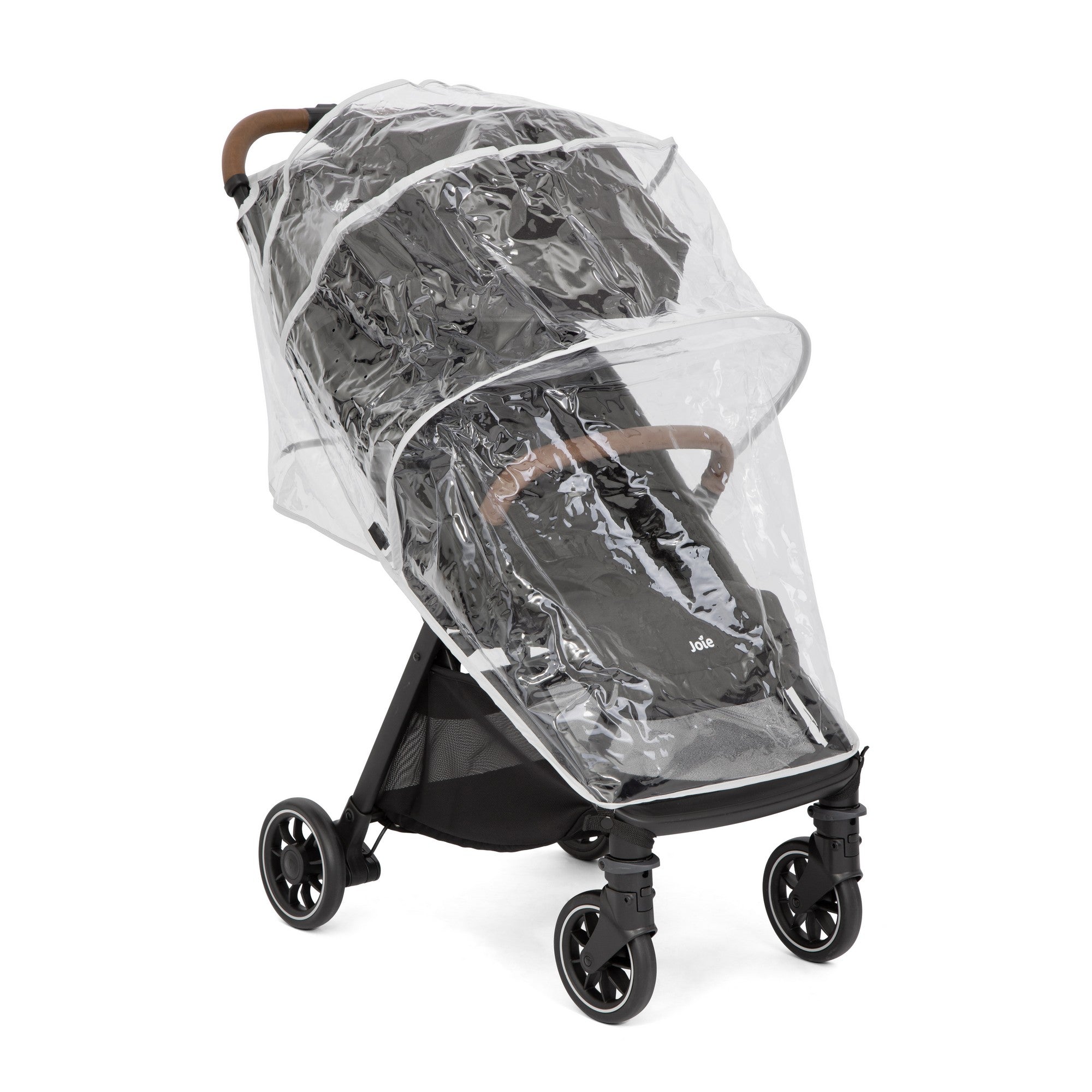Joie Pact Pro Lightweight Compact Fold Baby Stroller with Reclining Seat and Rain Cover - Shale Grey