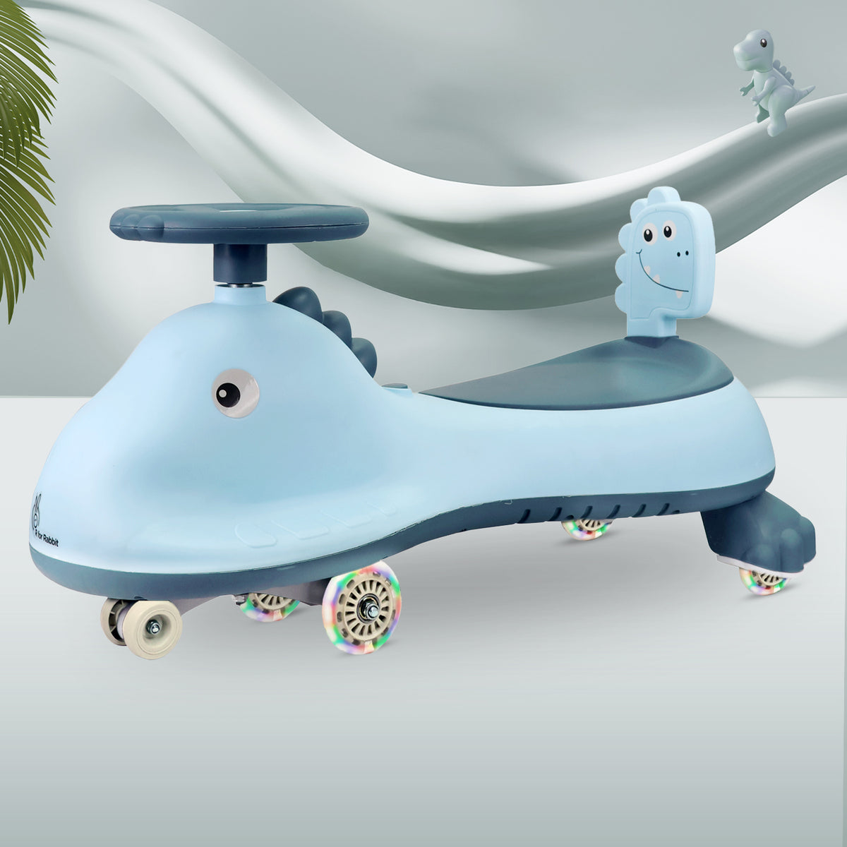 R for Rabbit Iya Iya Dino Swing Car Sky Blue