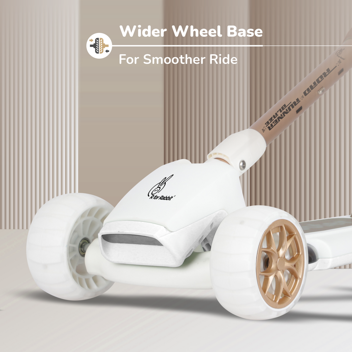 R for Rabbit Road Runner Blaze Scooter Cream Gold