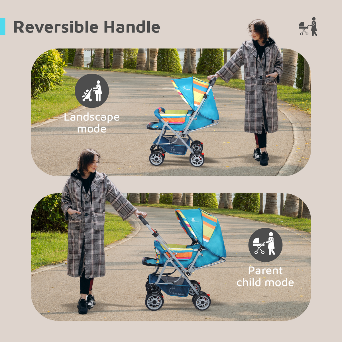 R for Rabbit Lollipop Lite Baby Stroller Multicolor