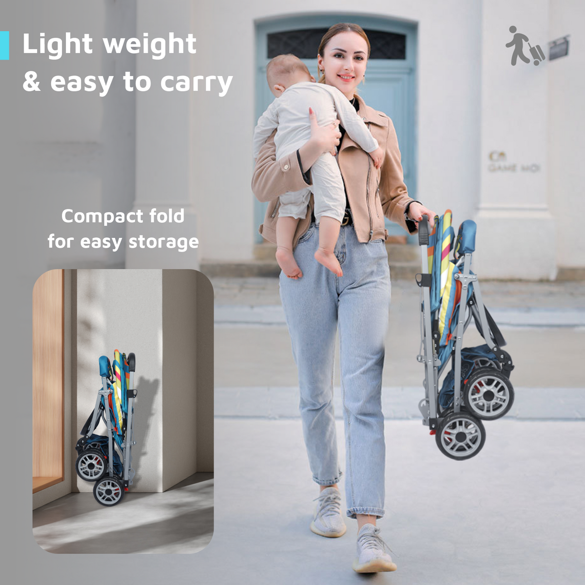 R for Rabbit Lollipop Lite Baby Stroller Multicolor