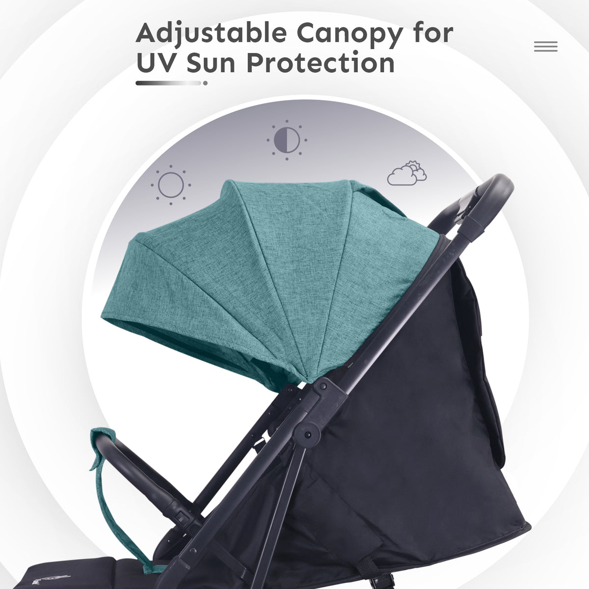 R for Rabbit Pocket Air Stroller Green Black
