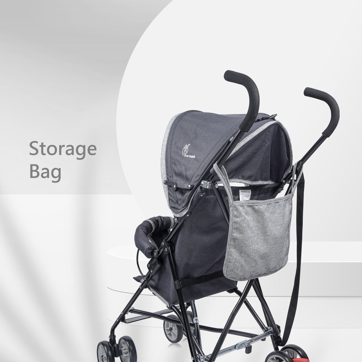 R for Rabbit Pixie Buggy Baby Stroller Black Grey