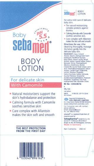Sebamed Baby Body Lotion with Chamomile for Delicate Skin - 200 ml