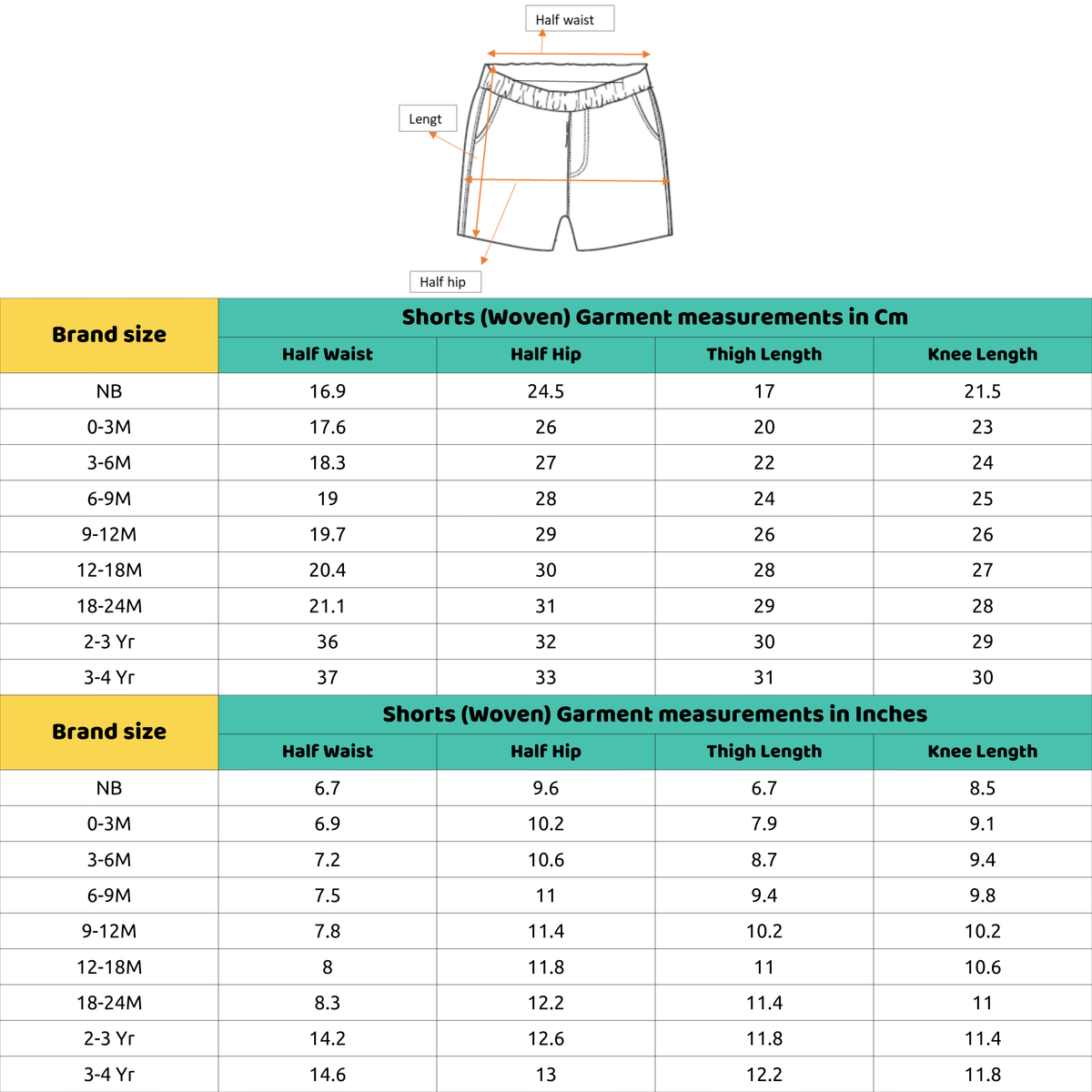 Baby Boys Cream and Mint Cotton Shorts Pack of 2 Regular Fit