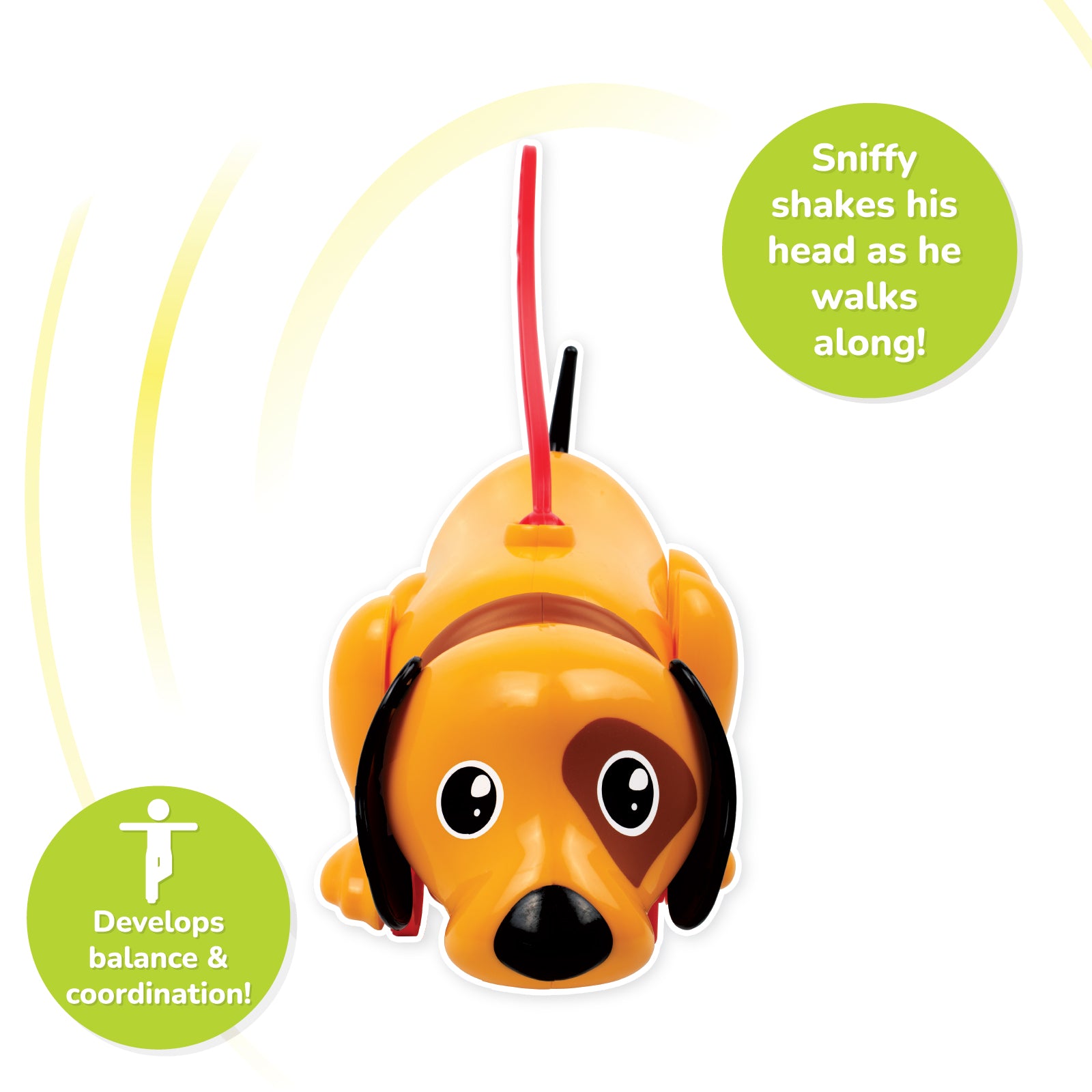 Giggles Sniffy The Dog Pull Along Toy with Moving Legs and Head for Toddlers