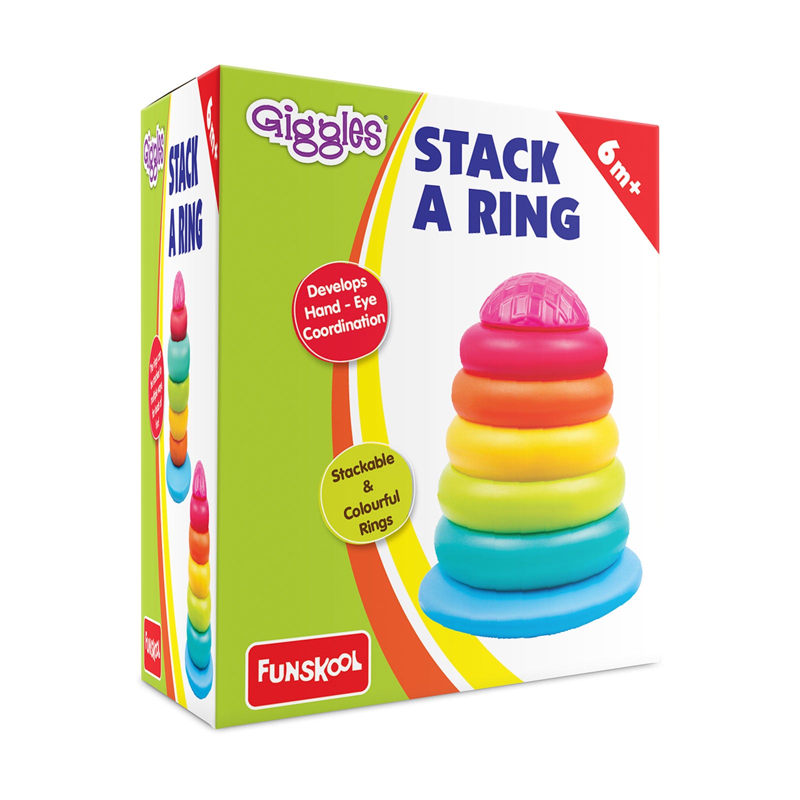 Giggles Stack A Ring Colourful Stacking Toy for Babies