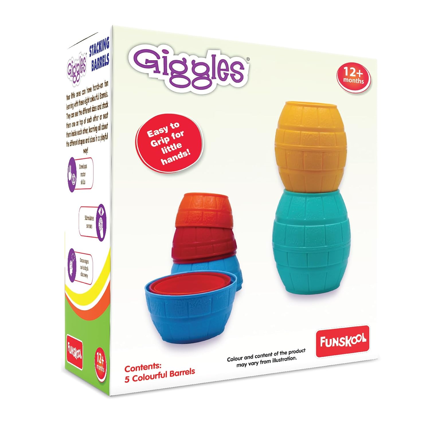 Giggles Stacking Barrels Nesting and Stacking Learning Toy Set for Toddlers