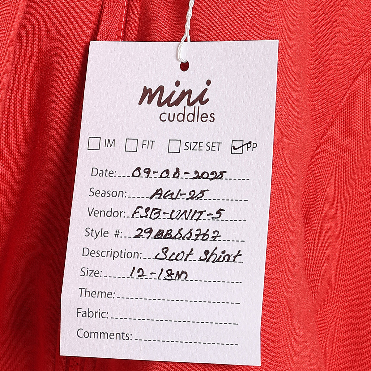 Red Baby Boys Round Neck Full Sleeve Sweat Shirt
