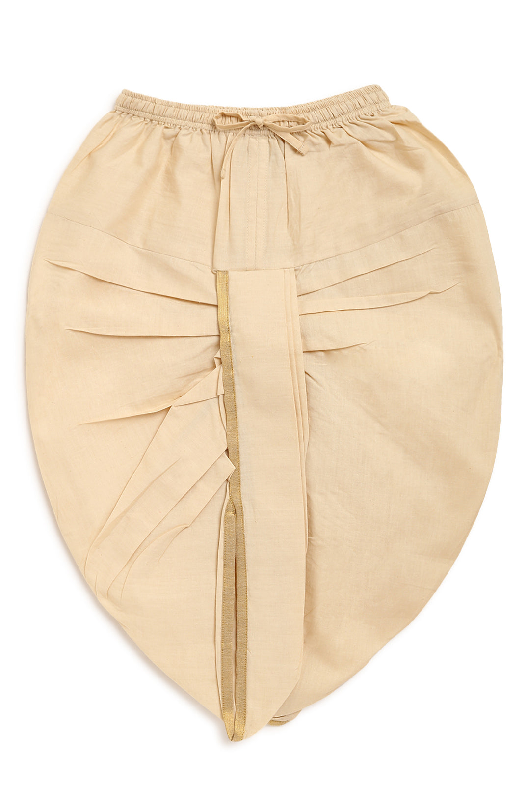 Tiber Taber Baby Boys Embroidered Krishna Motif Kurta and Dhoti Set, Mustard