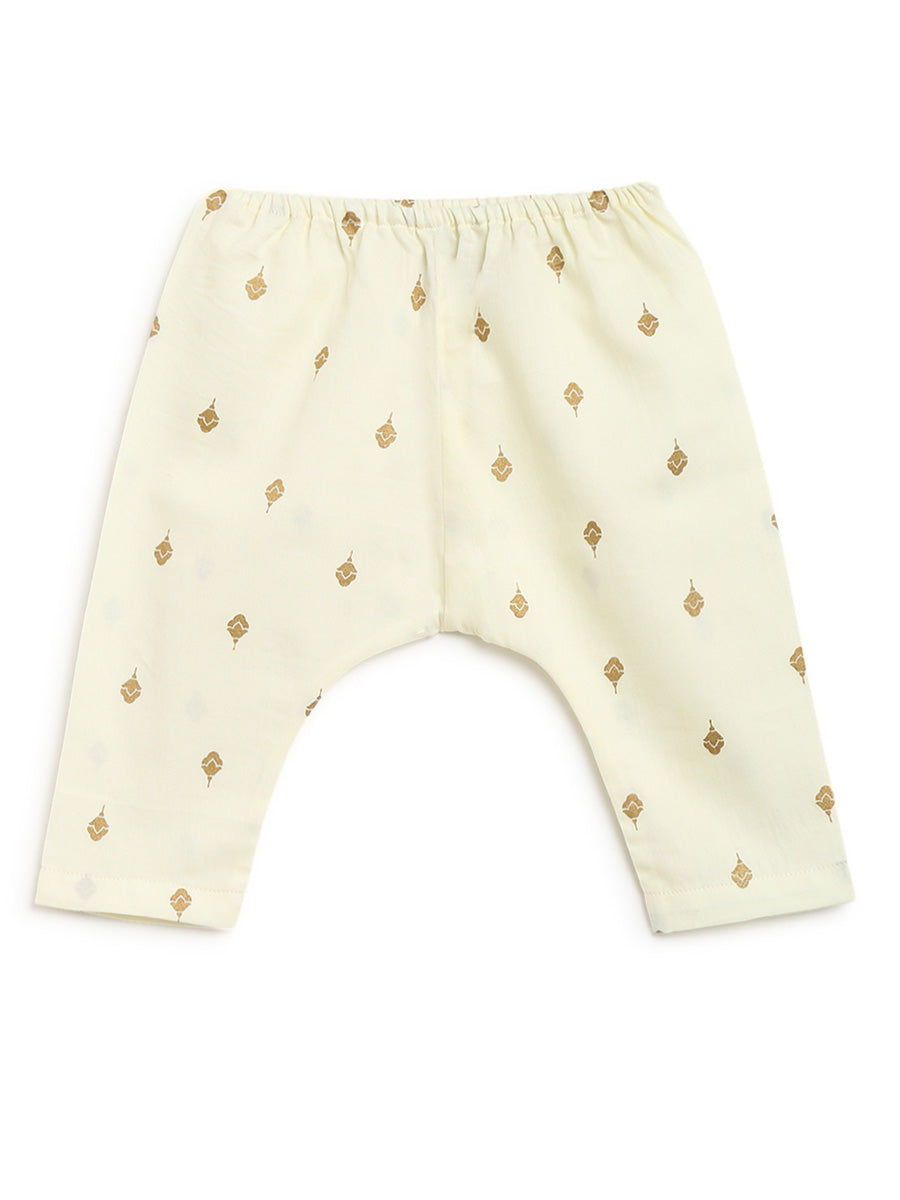 Tiber Taber Baby Boys Embroidered Kurta and Dhoti Pants Set, White
