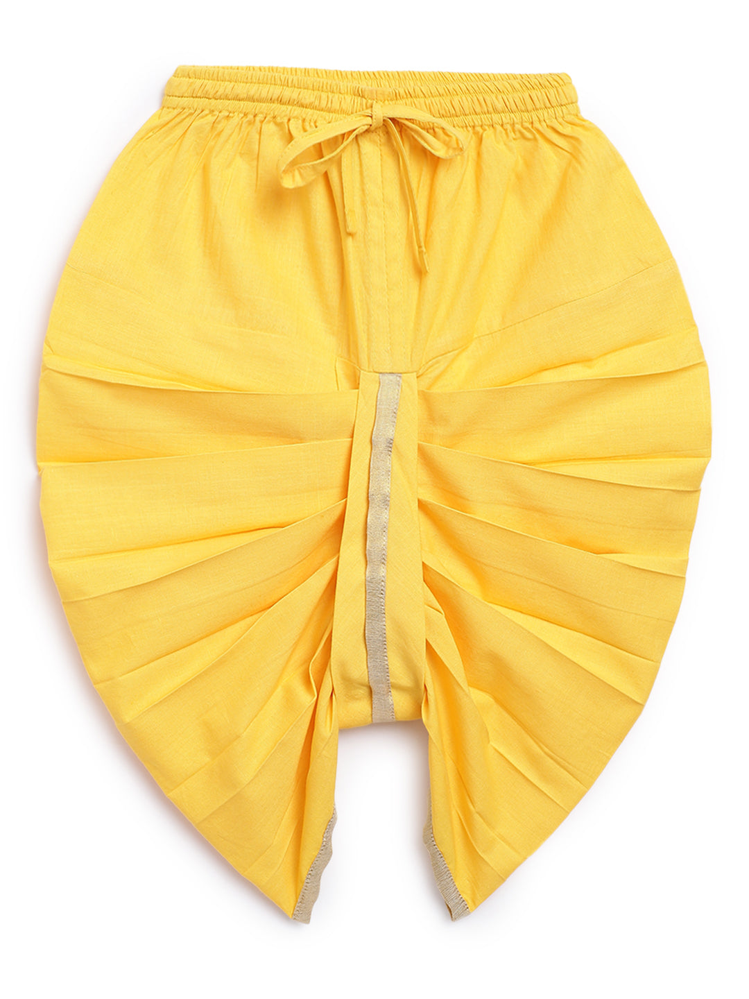 Tiber Taber Baby Boys Embroidered Kurta and Dhoti Set, White & Yellow