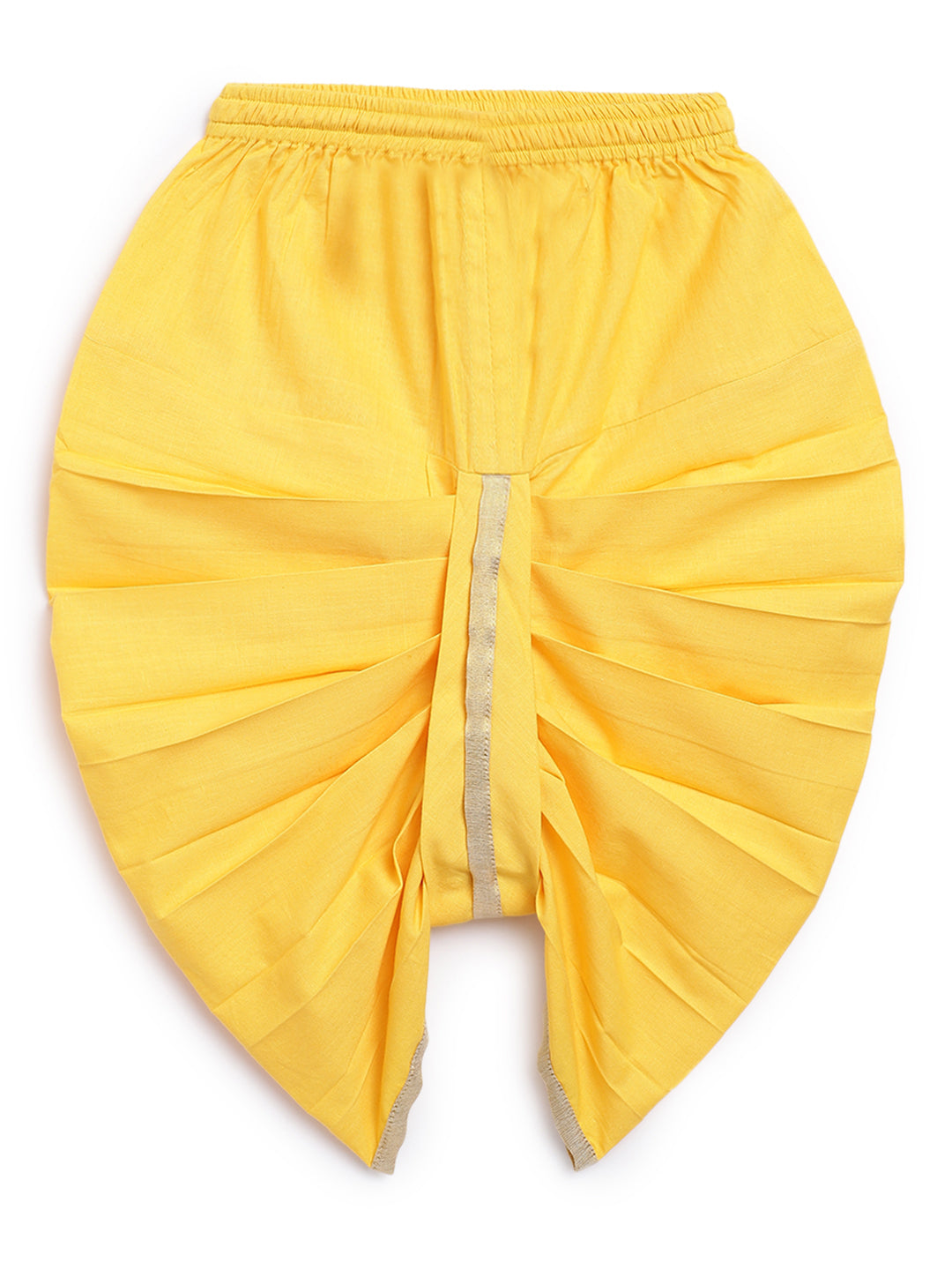 Tiber Taber Baby Boys Embroidered Kurta and Dhoti Set, White & Yellow
