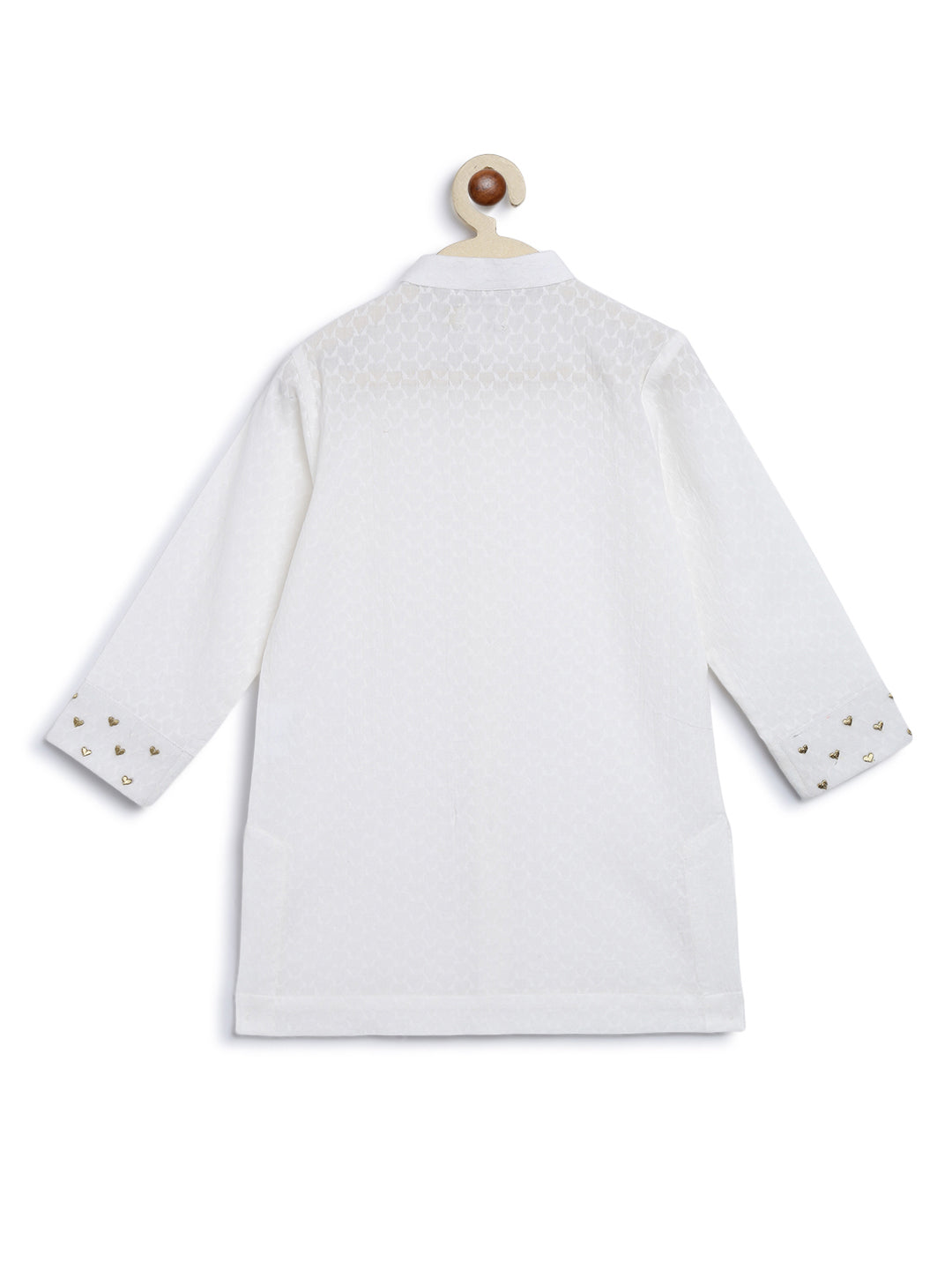 Tiber Taber Boys Printed Kurta and Pyjama Set, White