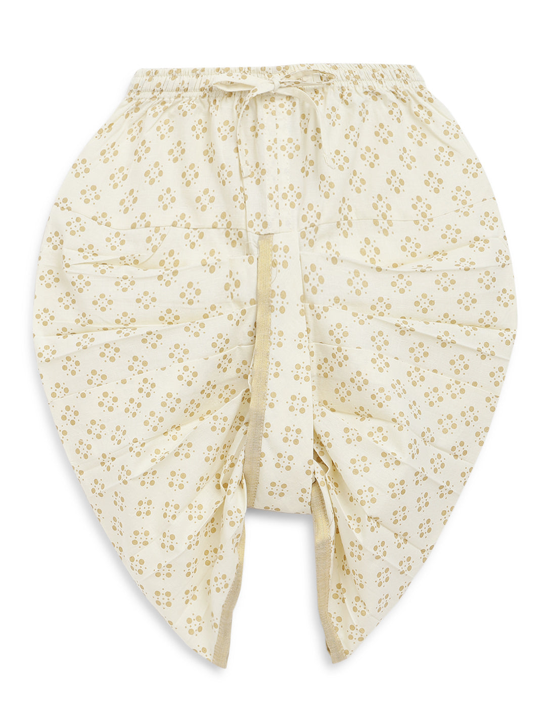 Tiber Taber Baby Boys Printed Kurta and Dhoti Set, Cream and Red