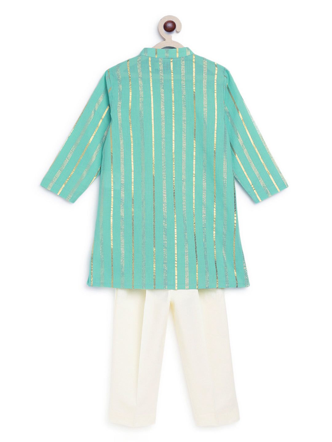 Tiber Taber Boys Printed Kurta and Pyjama Set, Green