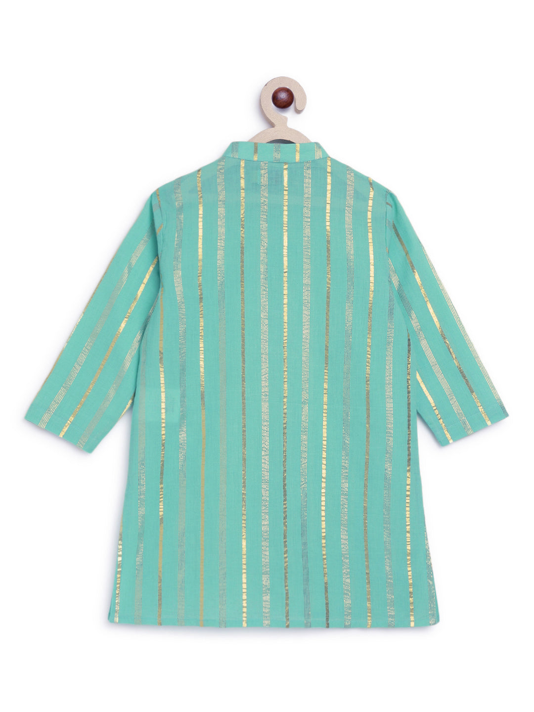 Tiber Taber Boys Printed Kurta and Pyjama Set, Green