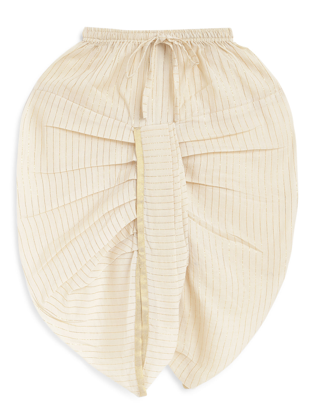 Tiber Taber Baby Boys Cotton Lurex Kurta with Dhoti Set, Off White