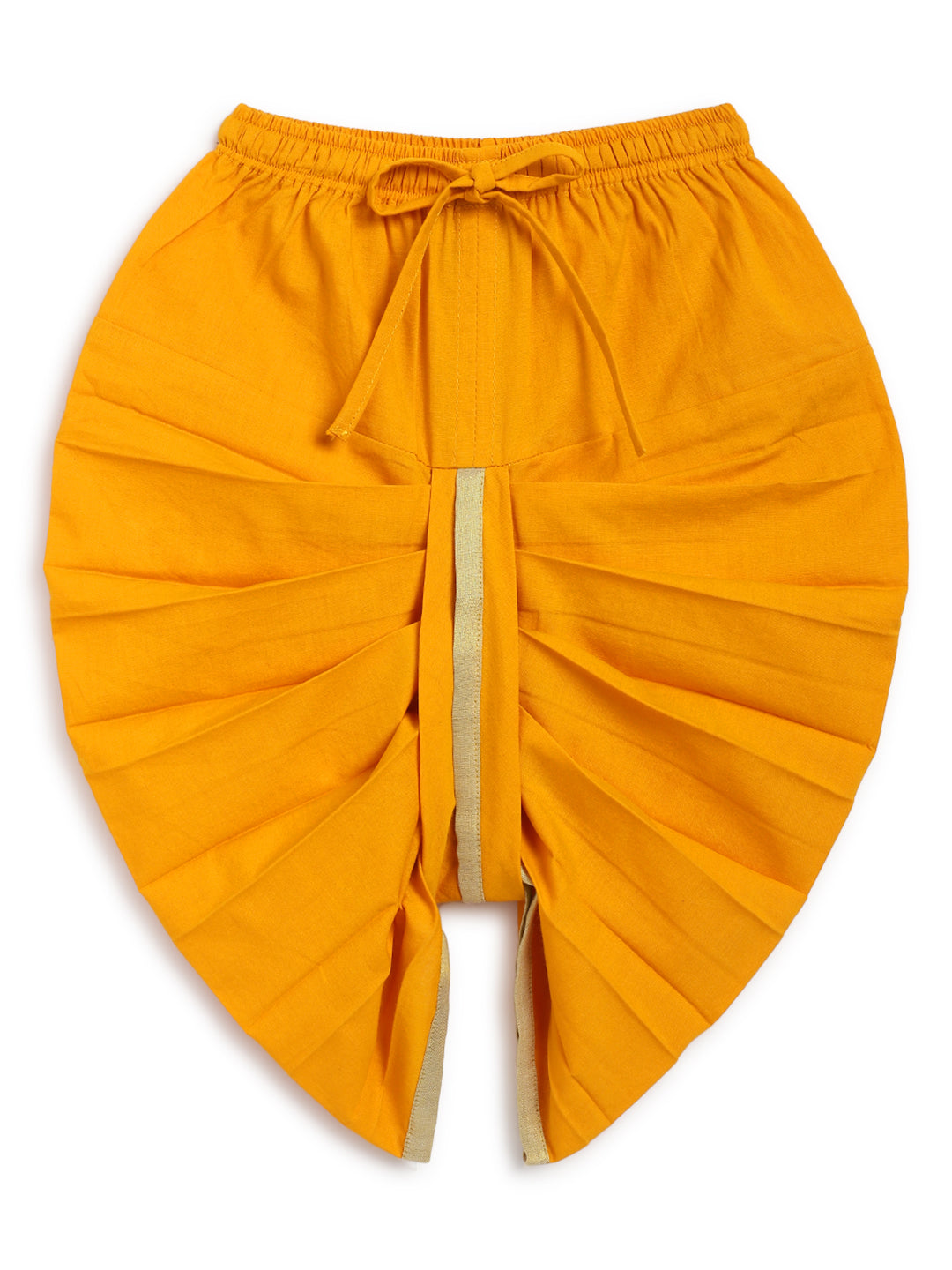 Tiber Taber Baby Boys Ram Embroidered Kurta and Dhoti Set, Off White & Mustard