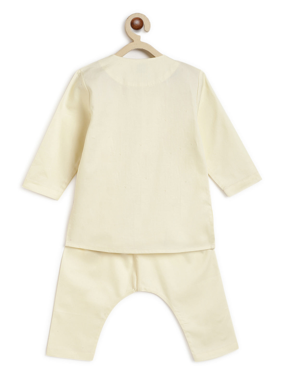 Tiber Taber Baby Boys Raama Embroidered Kurta and Pants Set, Off White