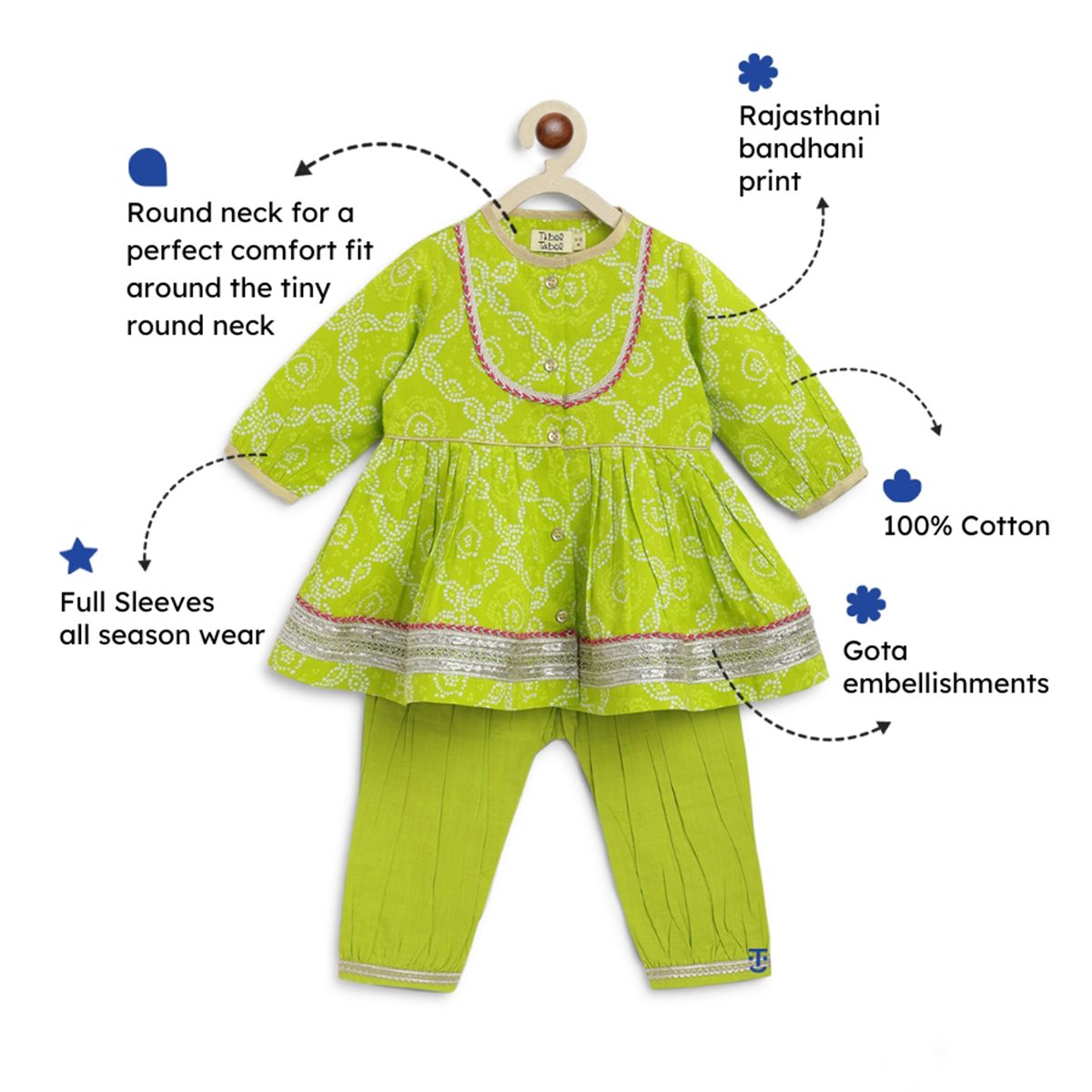 Tiber Taber Mini Maharani Angrakha Suit Set
