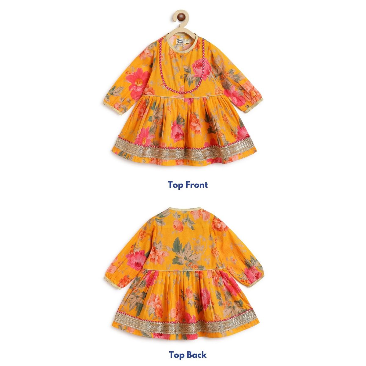 Tiber Taber Garden Bloom Angrakha Set - Yellow