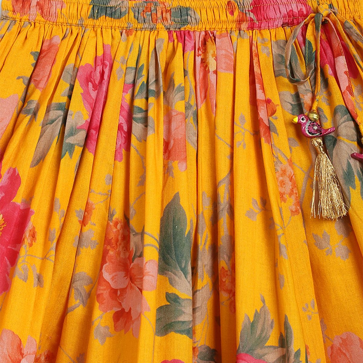 Tiber Taber Floral Fun Lehenga Set - Yellow