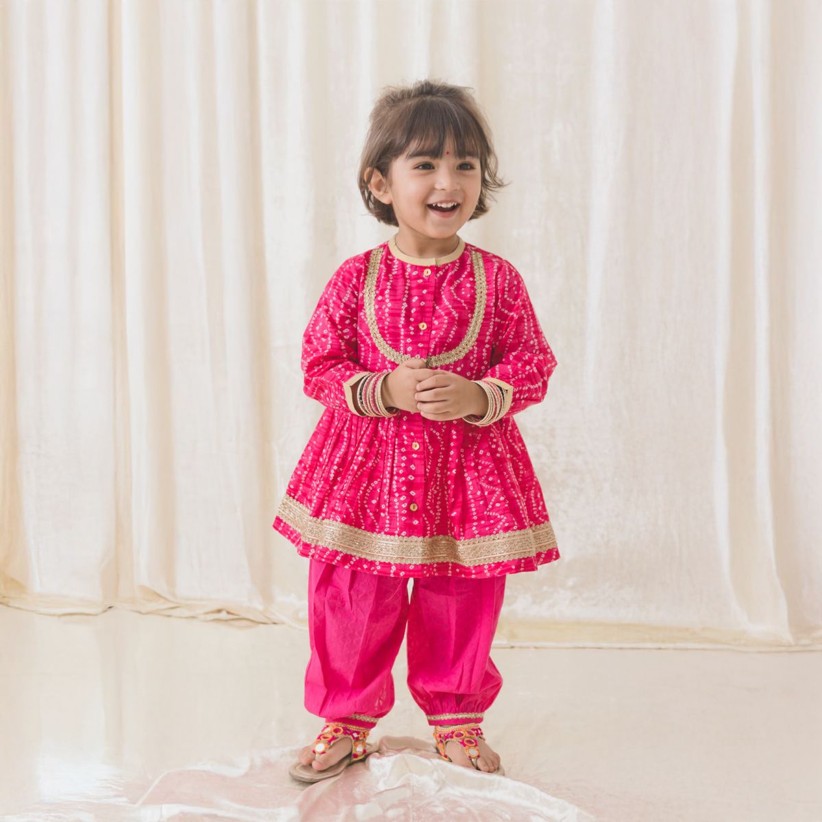Tiber Taber Baby Bandhani Twirl - Pink