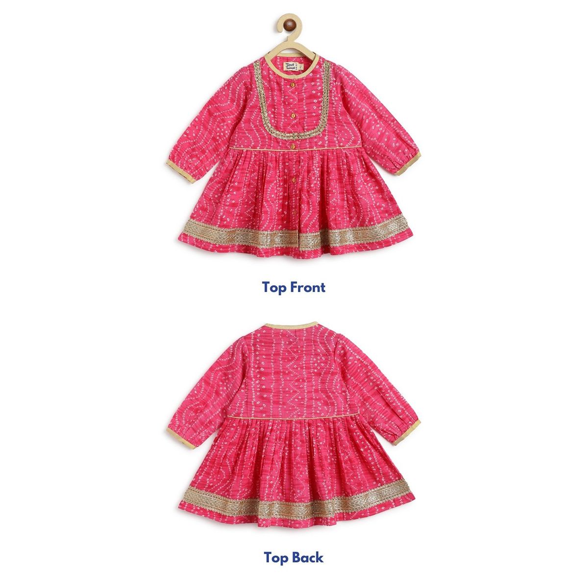 Tiber Taber Baby Bandhani Twirl - Pink