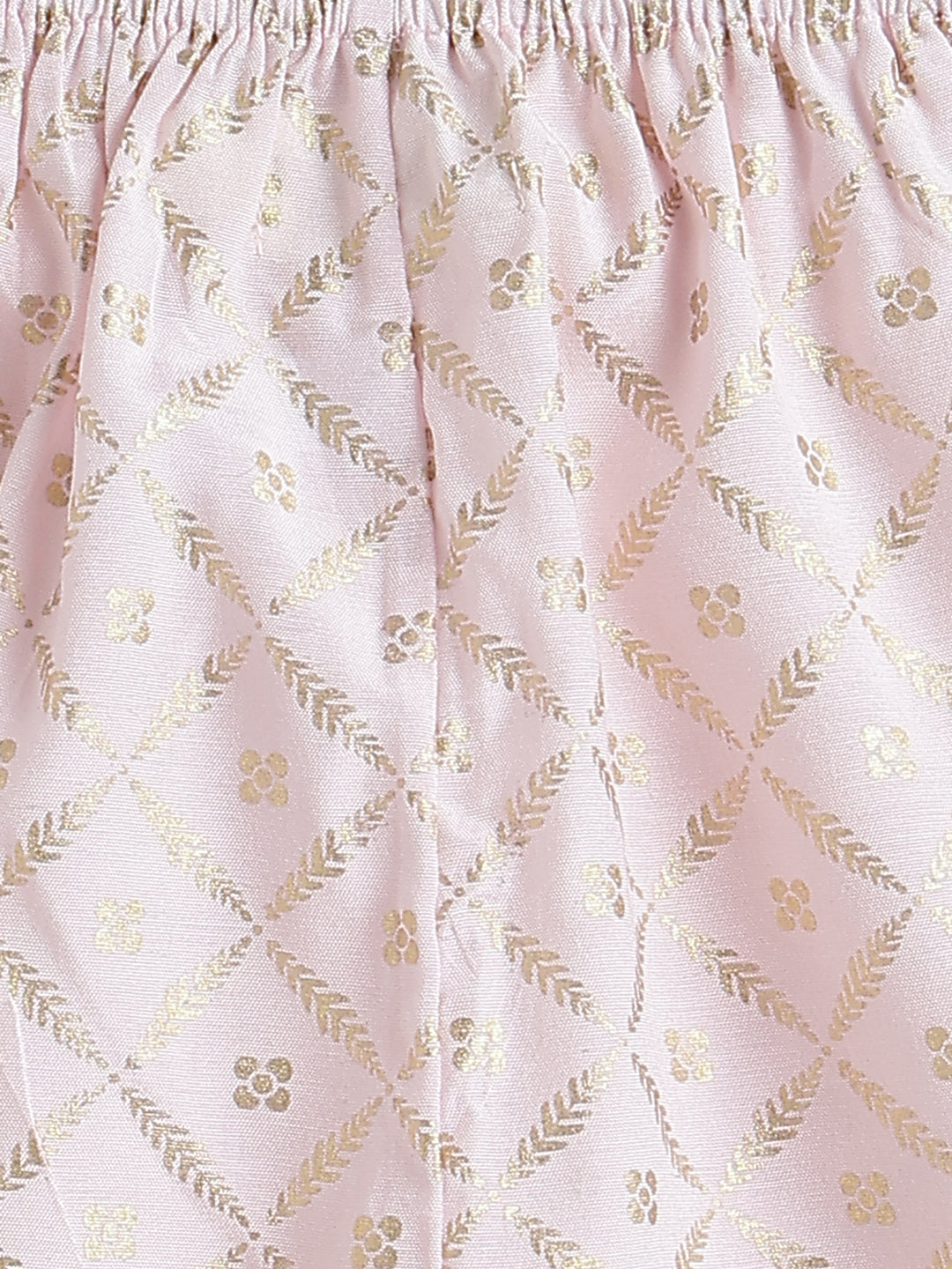 Tiber Taber Baby Girls Pink and Cream Floral Printed Kurta Set Pack of 3 Regular Fit Festive Wear