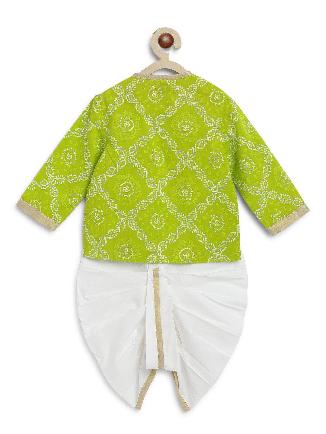 Tiber Taber Baby Boys Printed Kurta and Pyjama Set, Green