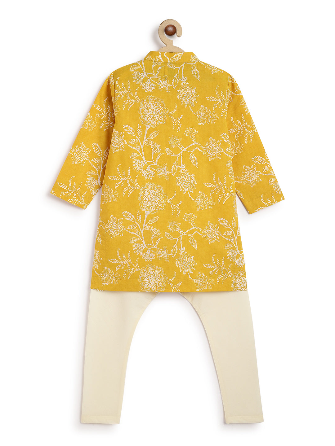 Tiber Taber Boys Printed Kurta and Pyjama Set, Yellow