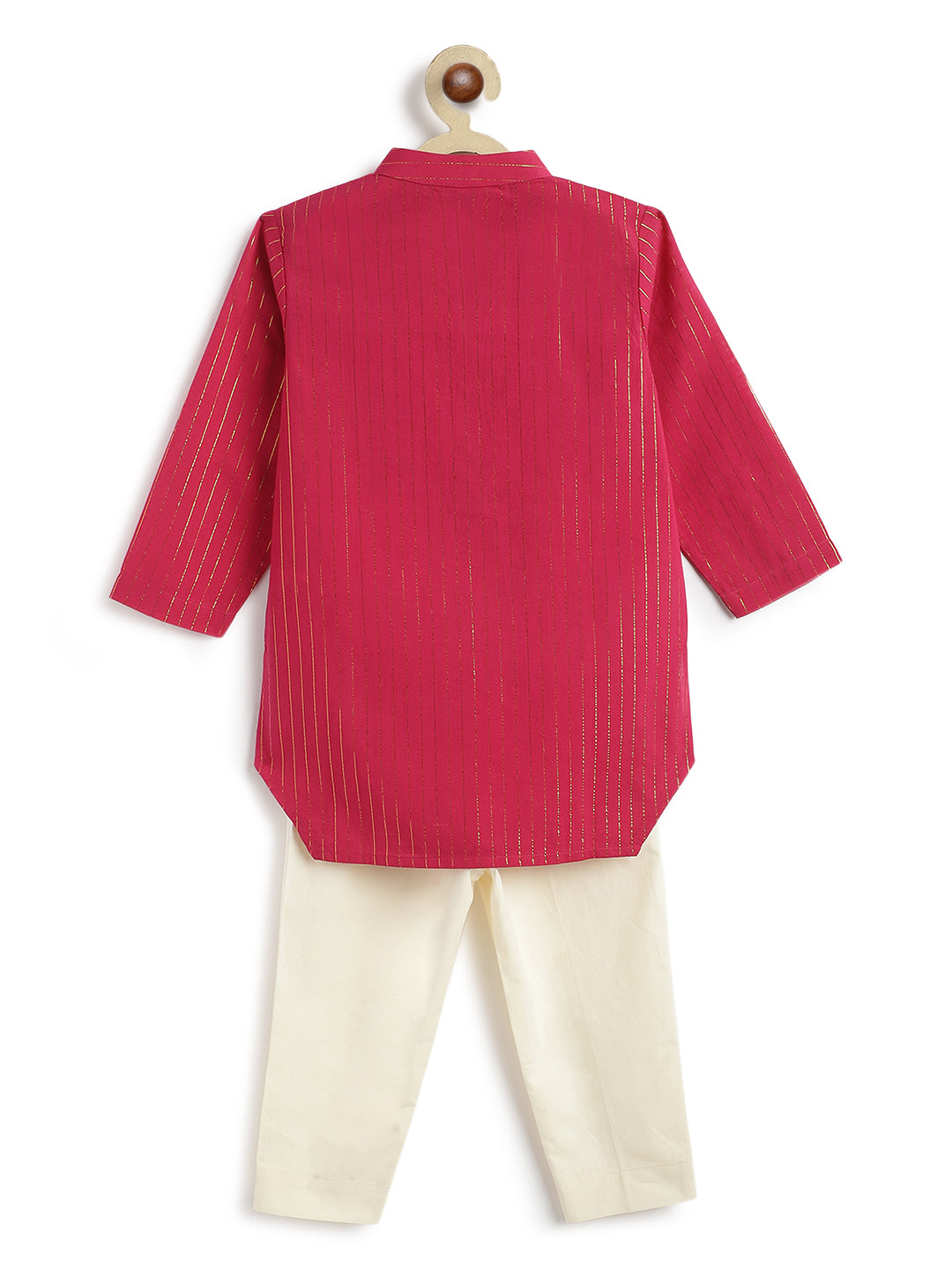 Tiber Taber Boys Printed Kurta and Pyjama Set, Red