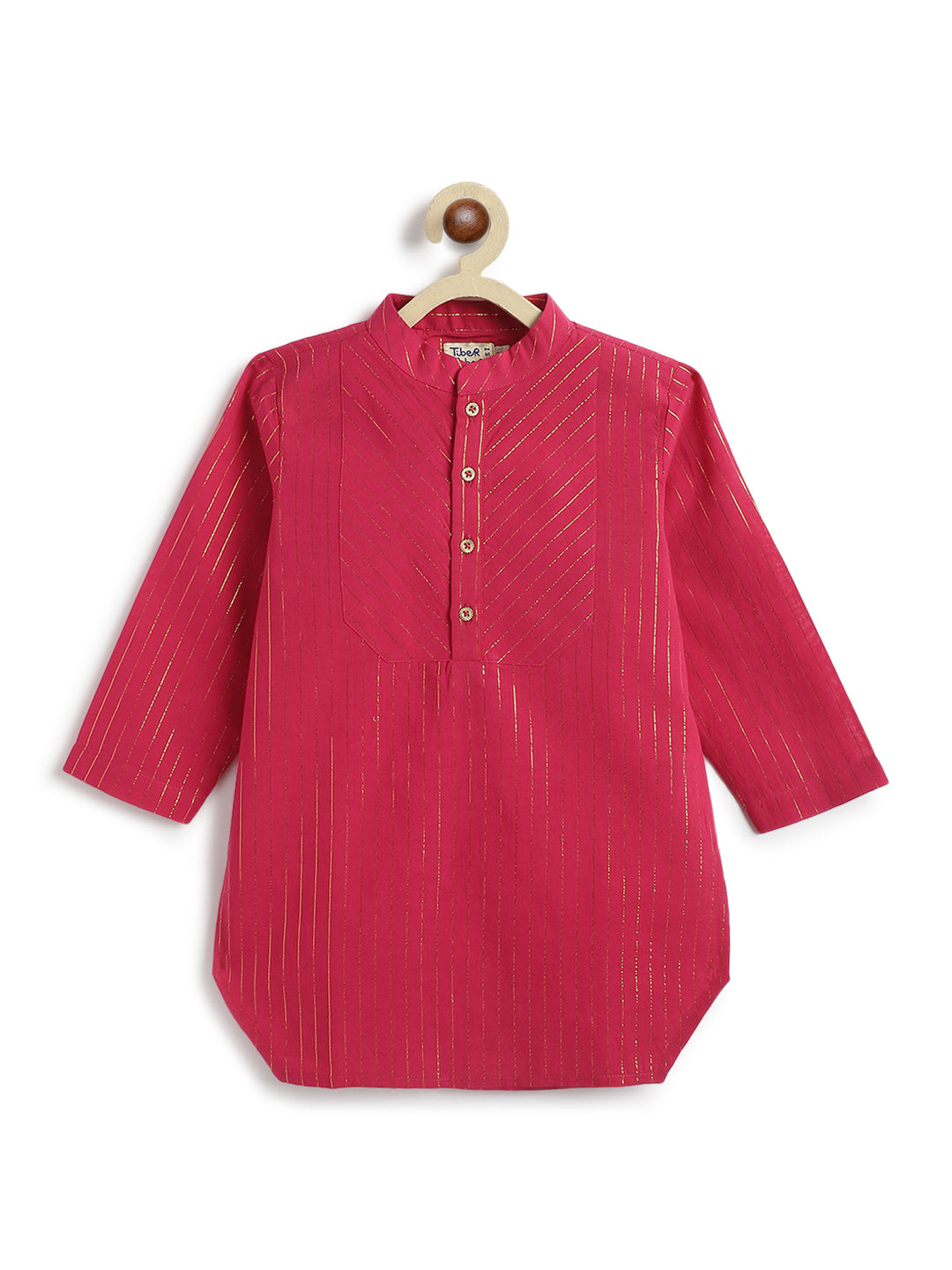 Tiber Taber Boys Printed Kurta and Pyjama Set, Red