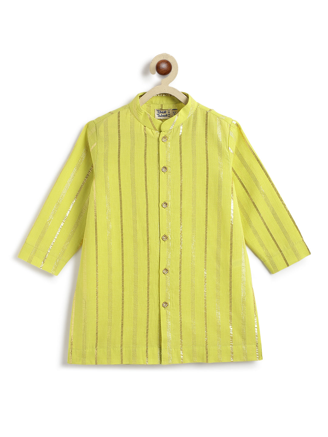 Tiber Taber Baby Boys Printed Kurta and Pyjama Set, Yellow