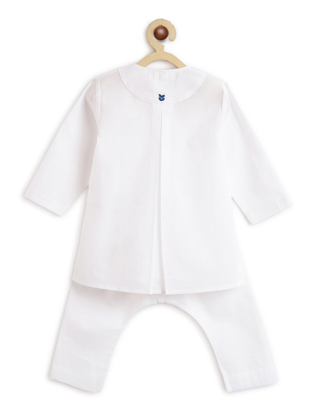 Tiber Taber Baby Boys Printed Kurta and Pyjama Set, White