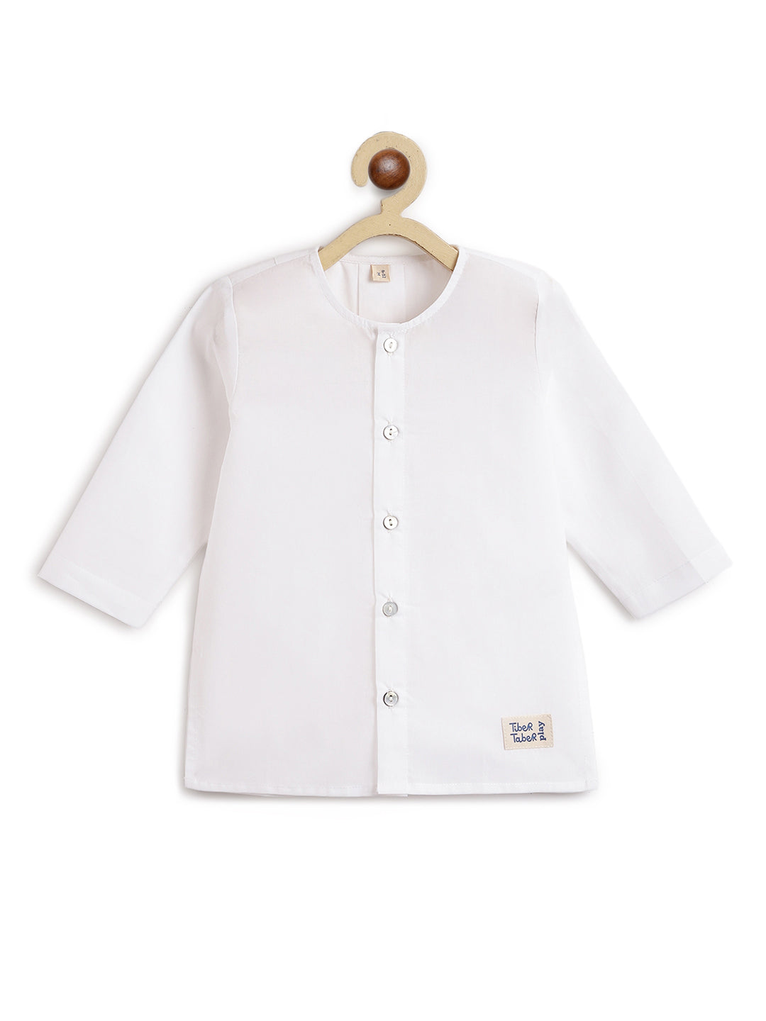 Tiber Taber Baby Boys Printed Kurta and Pyjama Set, White