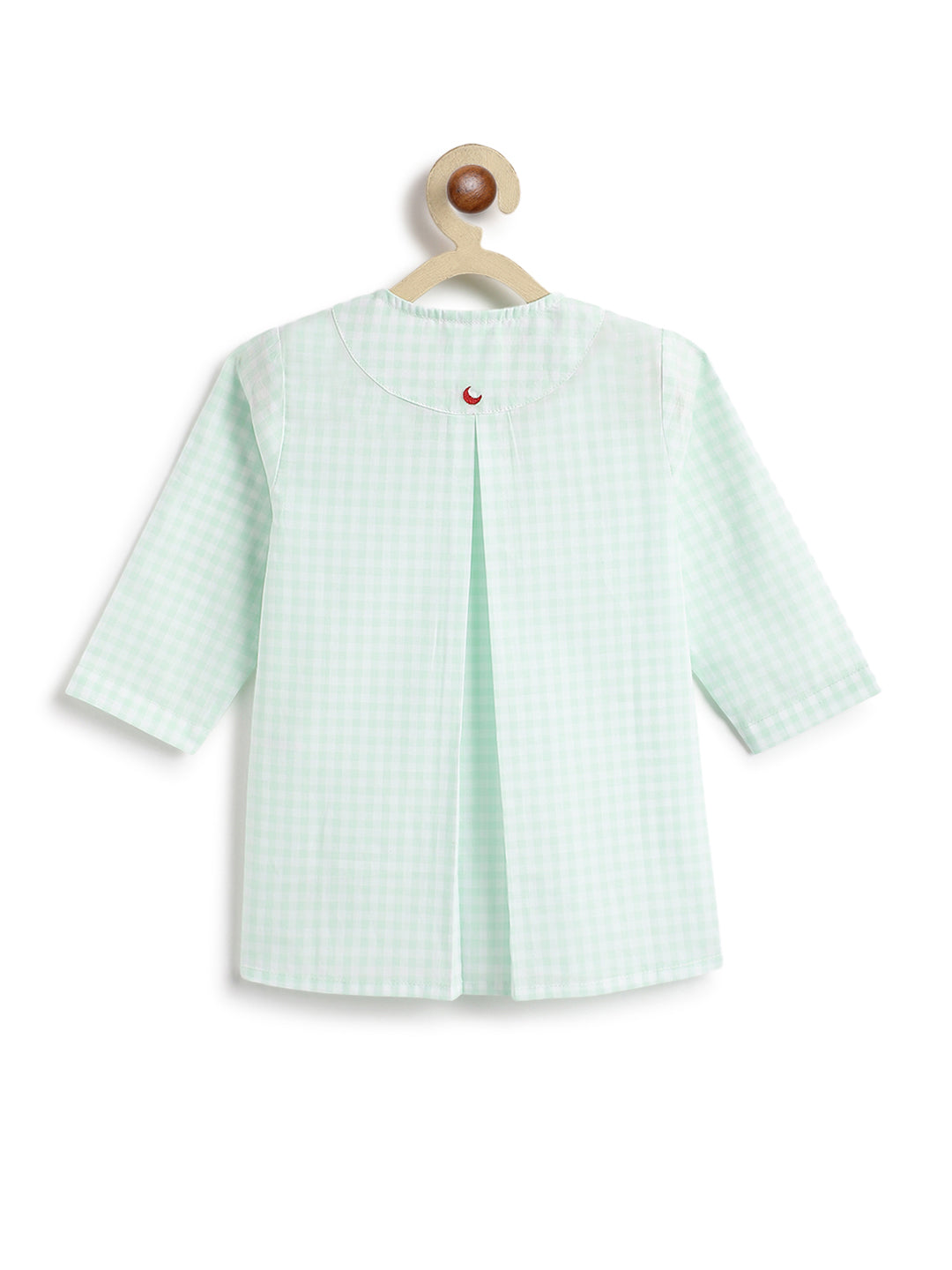 Tiber Taber Baby Boys Printed Kurta and Pyjama Set, Green and White
