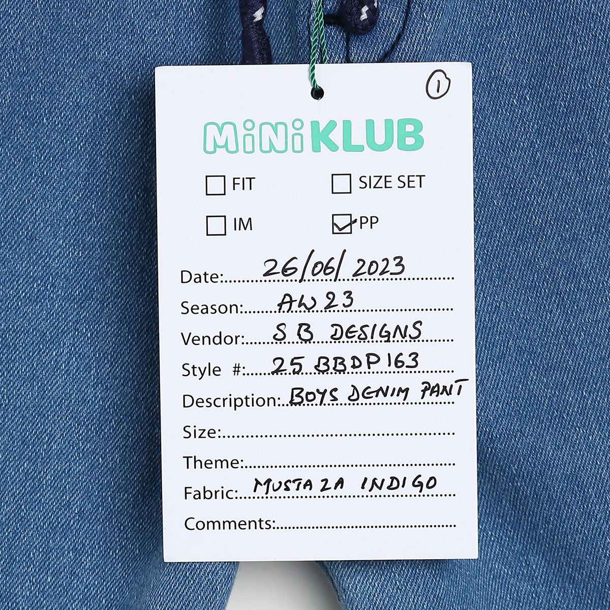 Boys Blue Pack Of 1 Denim Pant