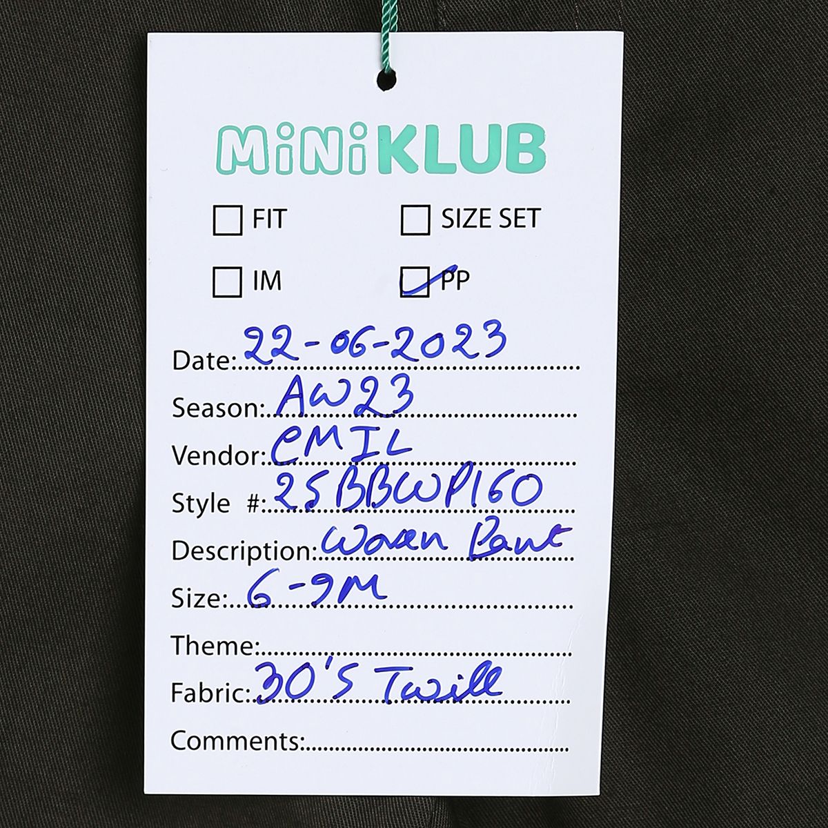 Boys Olive Green Pack Of 1 Woven Pant