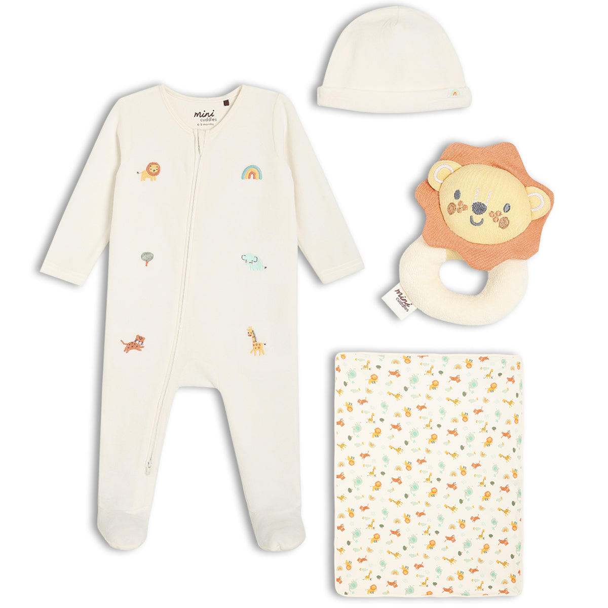 Baby Unisex 4 piece Luxury Gift Set, Multicolour