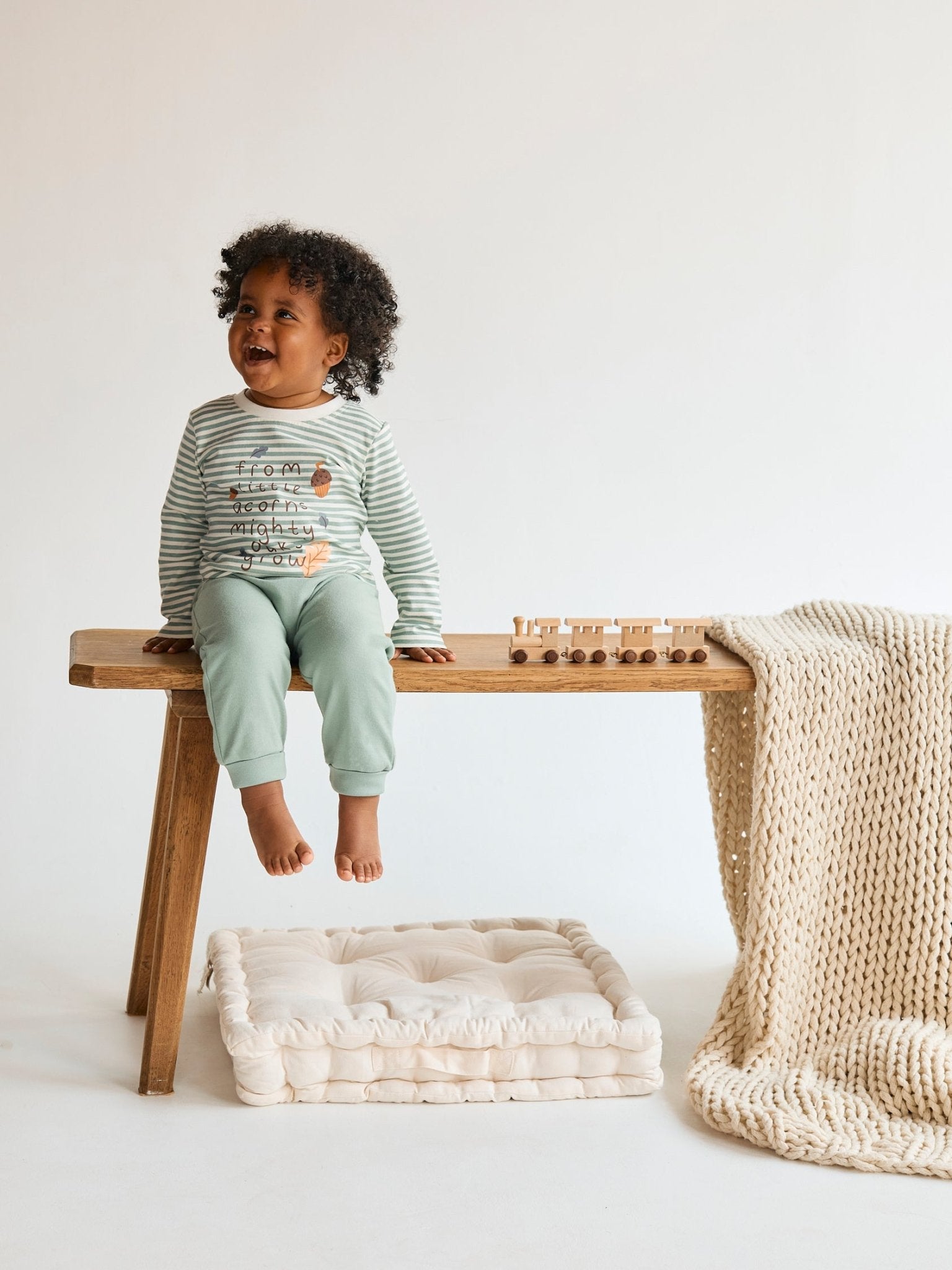 Baby Unisex Printed 2 piece Set, Sage