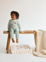 Baby Unisex Printed 2 piece Set, Sage