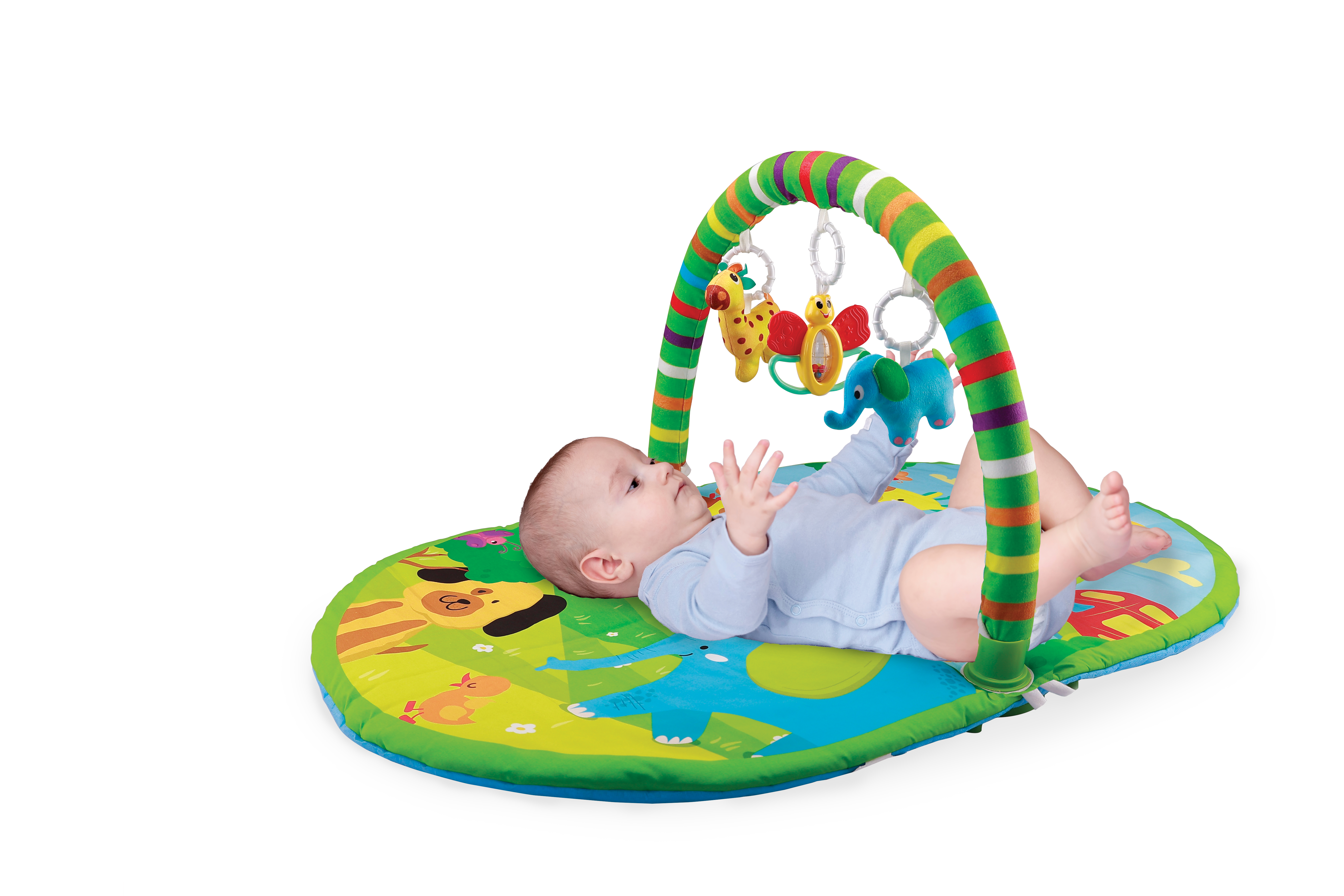 Giggles 3 In 1 Deluxe Play Gym Activity Mat for Babies with Hanging Toys