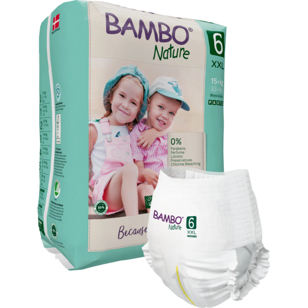 Bambo Nature Pant Diapers, XXL Size - 18 Pieces